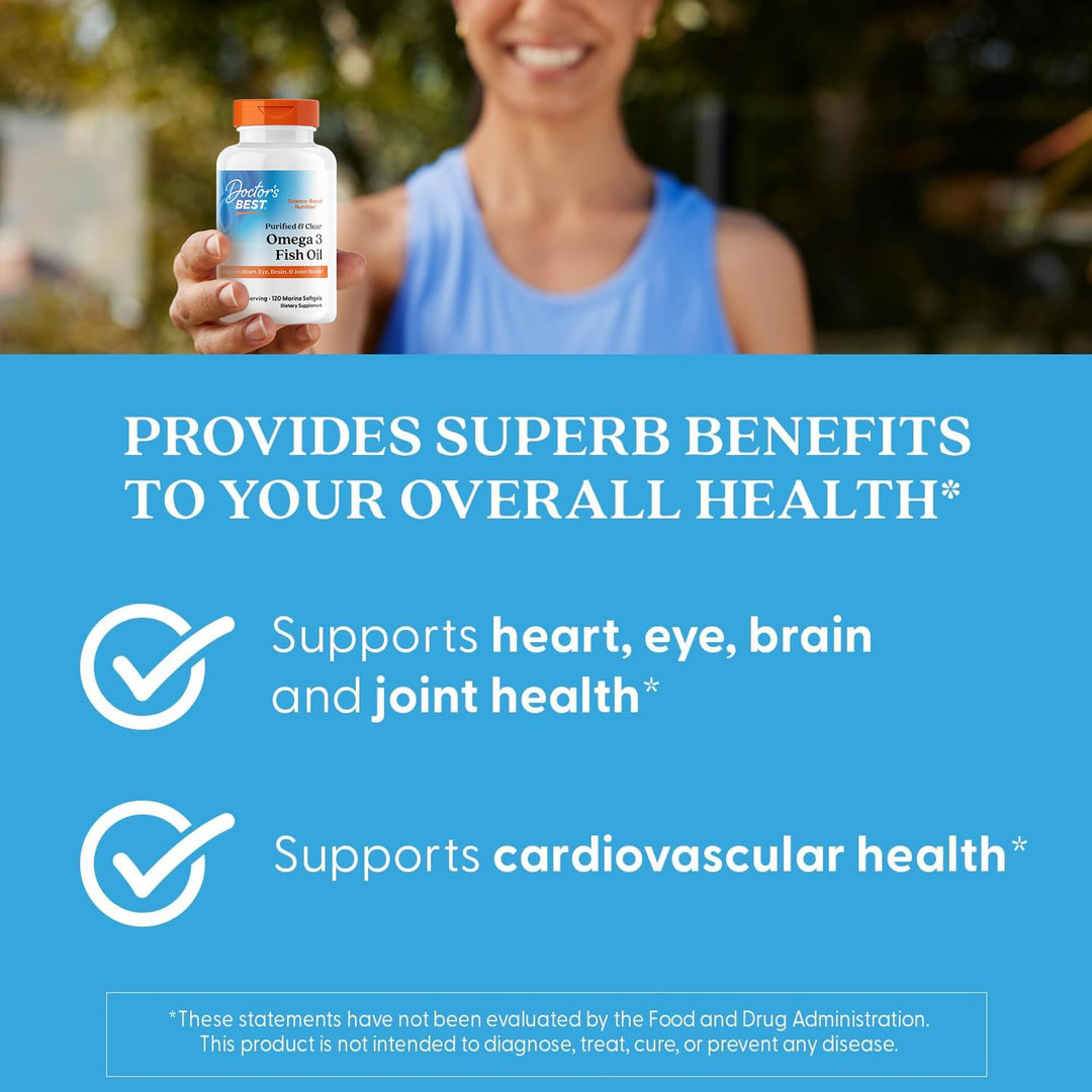 Doctor's BEST Omega 3 Fish Oil, 120 Count