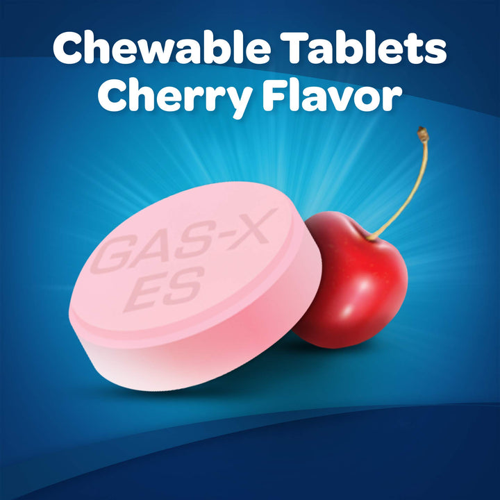 Gas-X Extra Strength Chewable Gas Relief Tablets, Cherry, 48 Count
