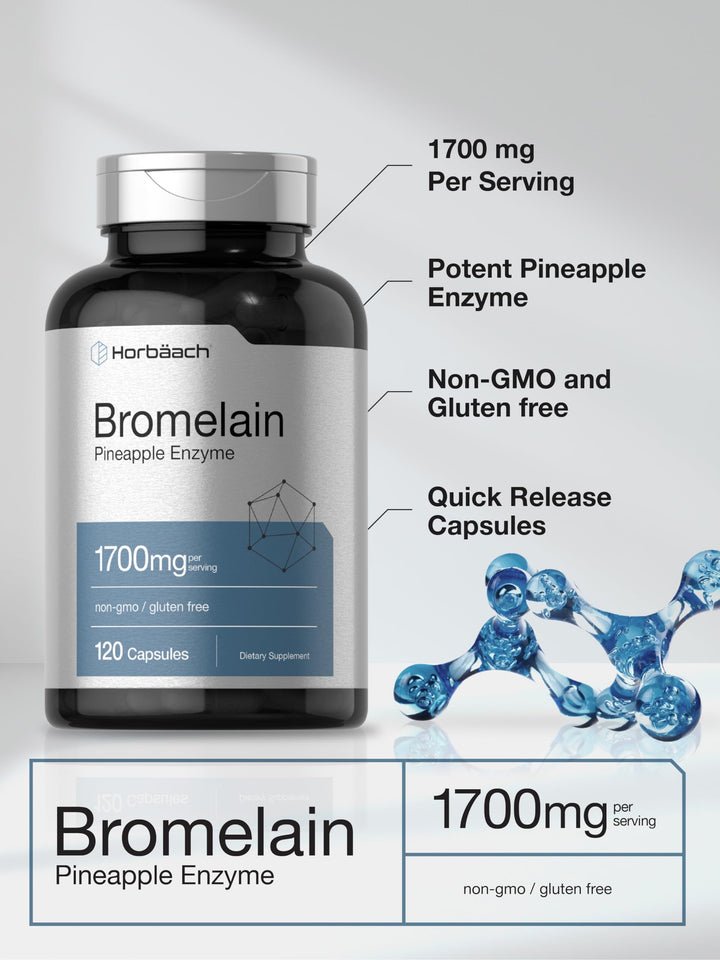 Horbäach Bromelain, 1700 mg, 120 Count
