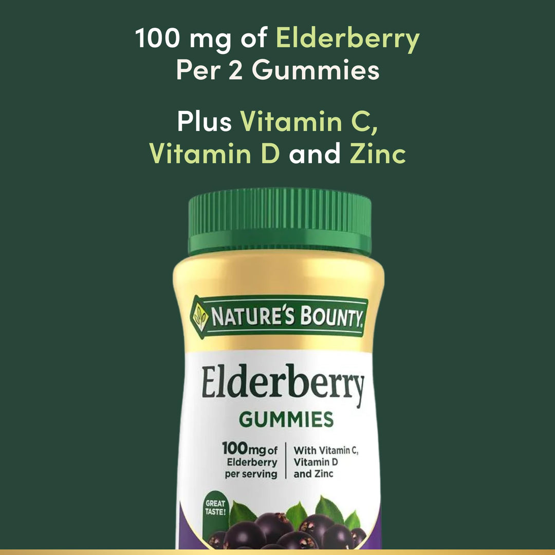 Nature's Bounty Elderberry Gummies, 100 mg, 70 Count