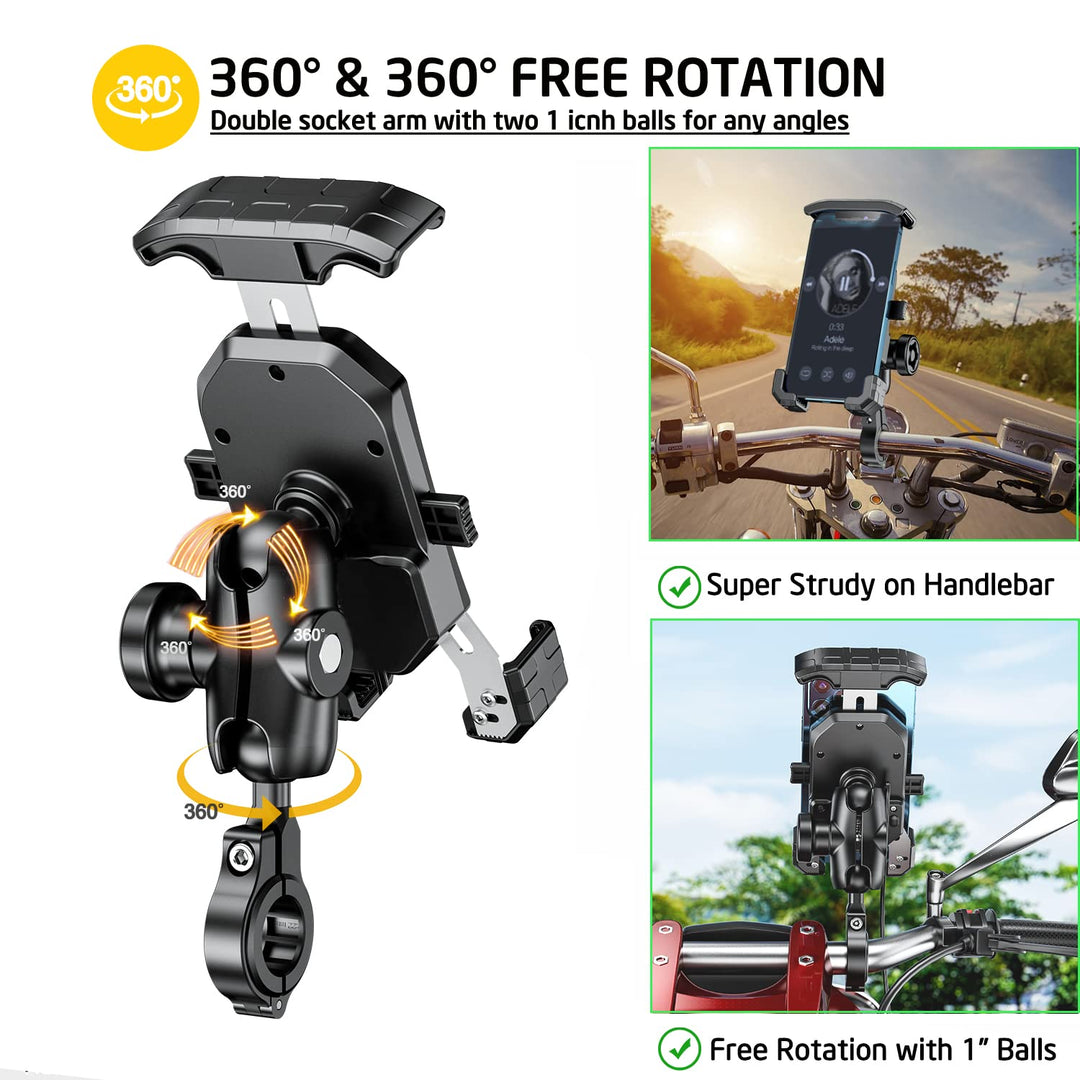 iMESTOU Motorcycle Phone Holder, Handlebar Mount