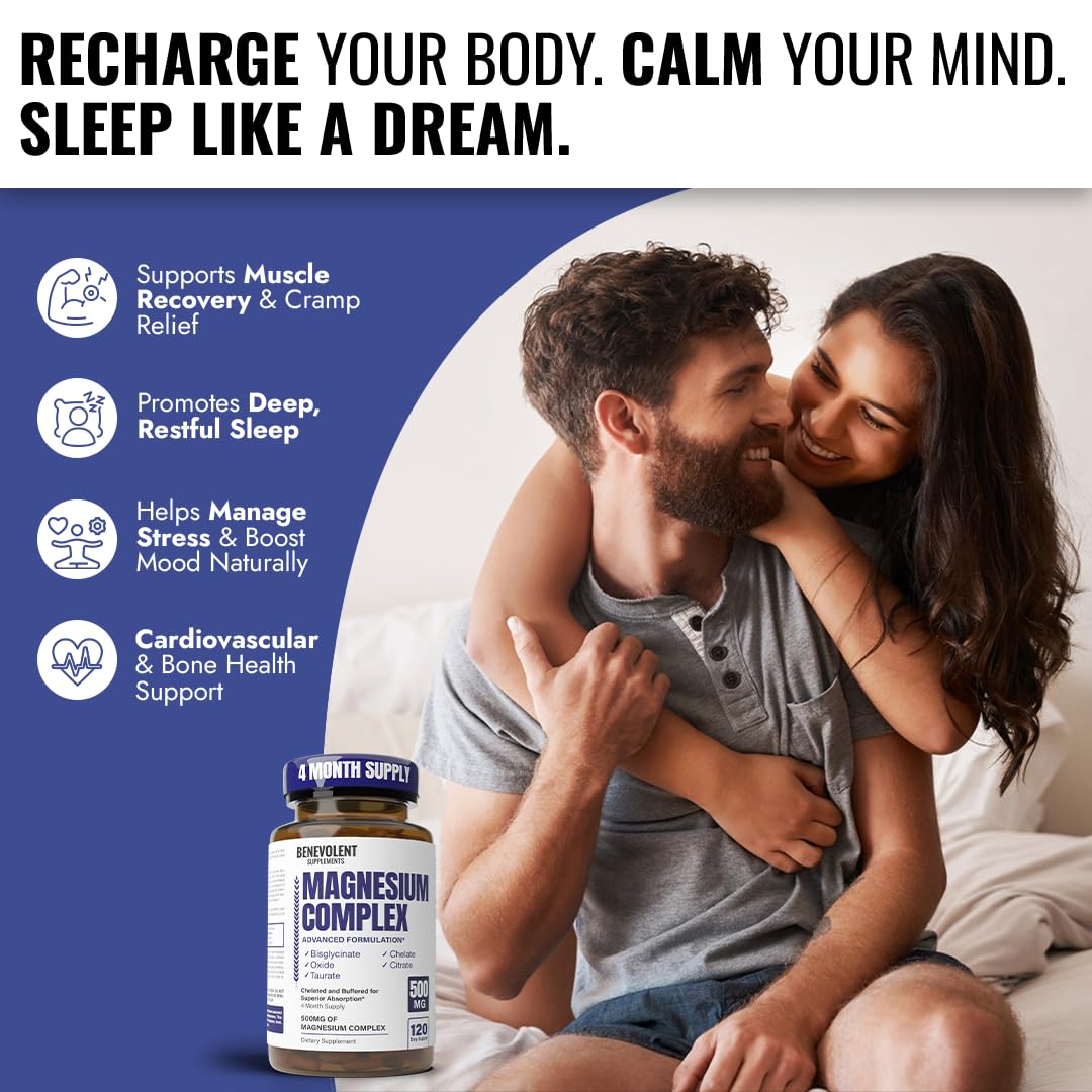 Benevolent Nourishment Magnesium Complex Supplement, 500 mg, 120 Count