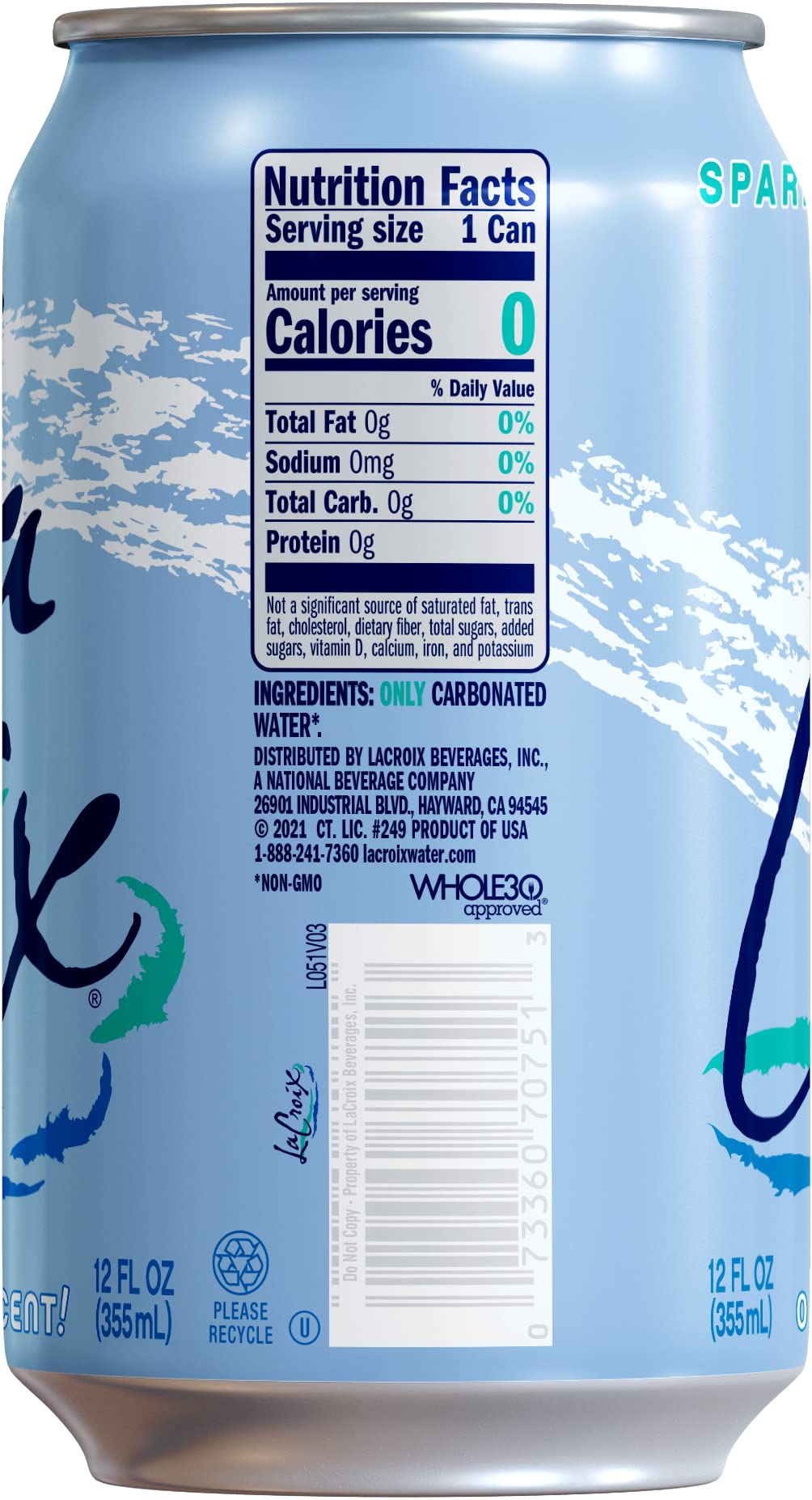 LaCroix Sparkling Water, Pure, 12 fl oz, 12 Count