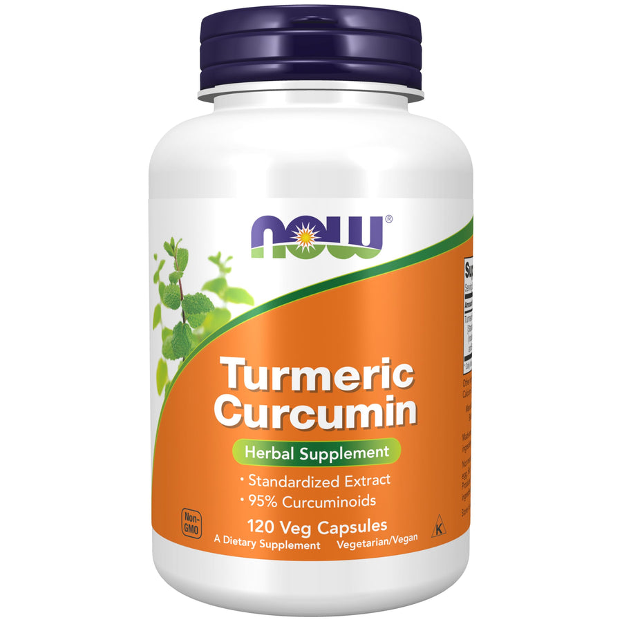 NOW Turmeric Curcumin Herbal Supplement, 120 Count