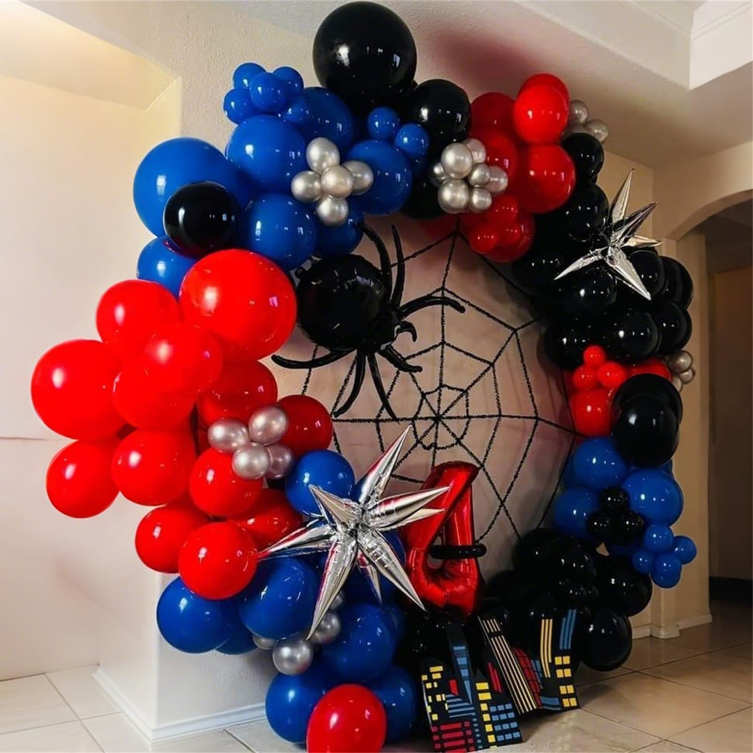 Togvu Balloon Arch Kit, Blue Black Red, 101 Count