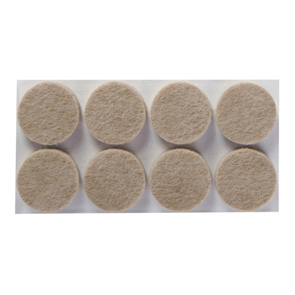 Scotch Felt Pads, Circle, Beige, 1 in x 1 in, 32 Count
