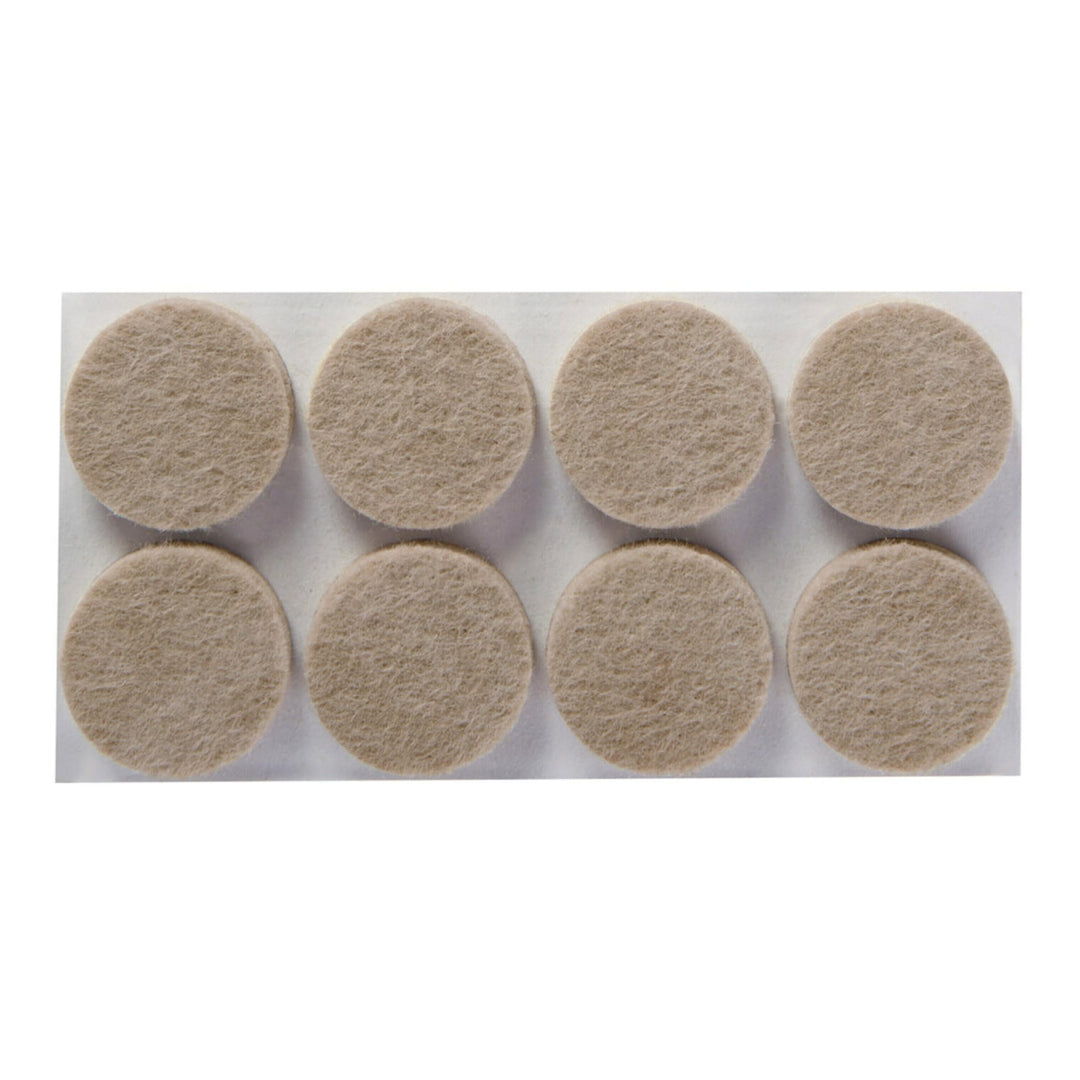 Scotch Felt Pads, Circle, Beige, 1 in x 1 in, 32 Count