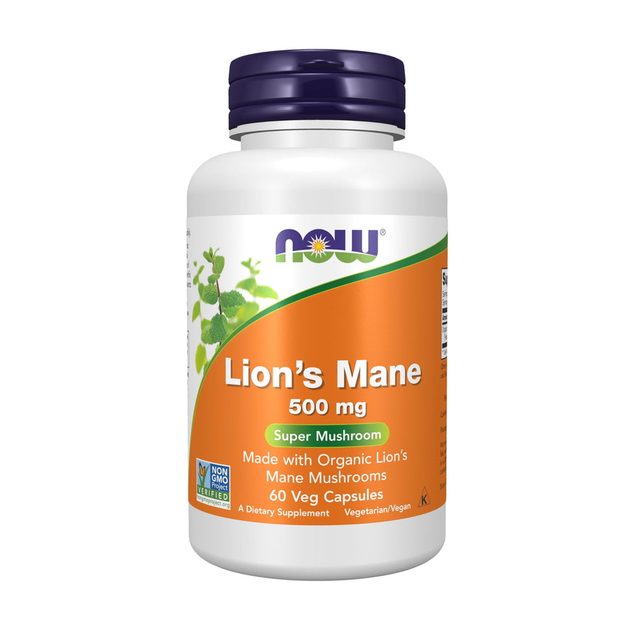 NOW Lion's Mane 500 mg, 60 Count