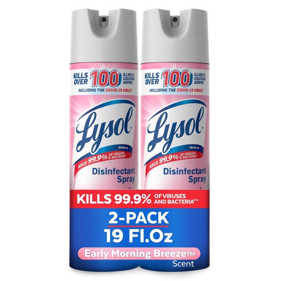 Lysol Disinfectant Spray, Early Morning Breeze, 19 fl oz, Pack of 2