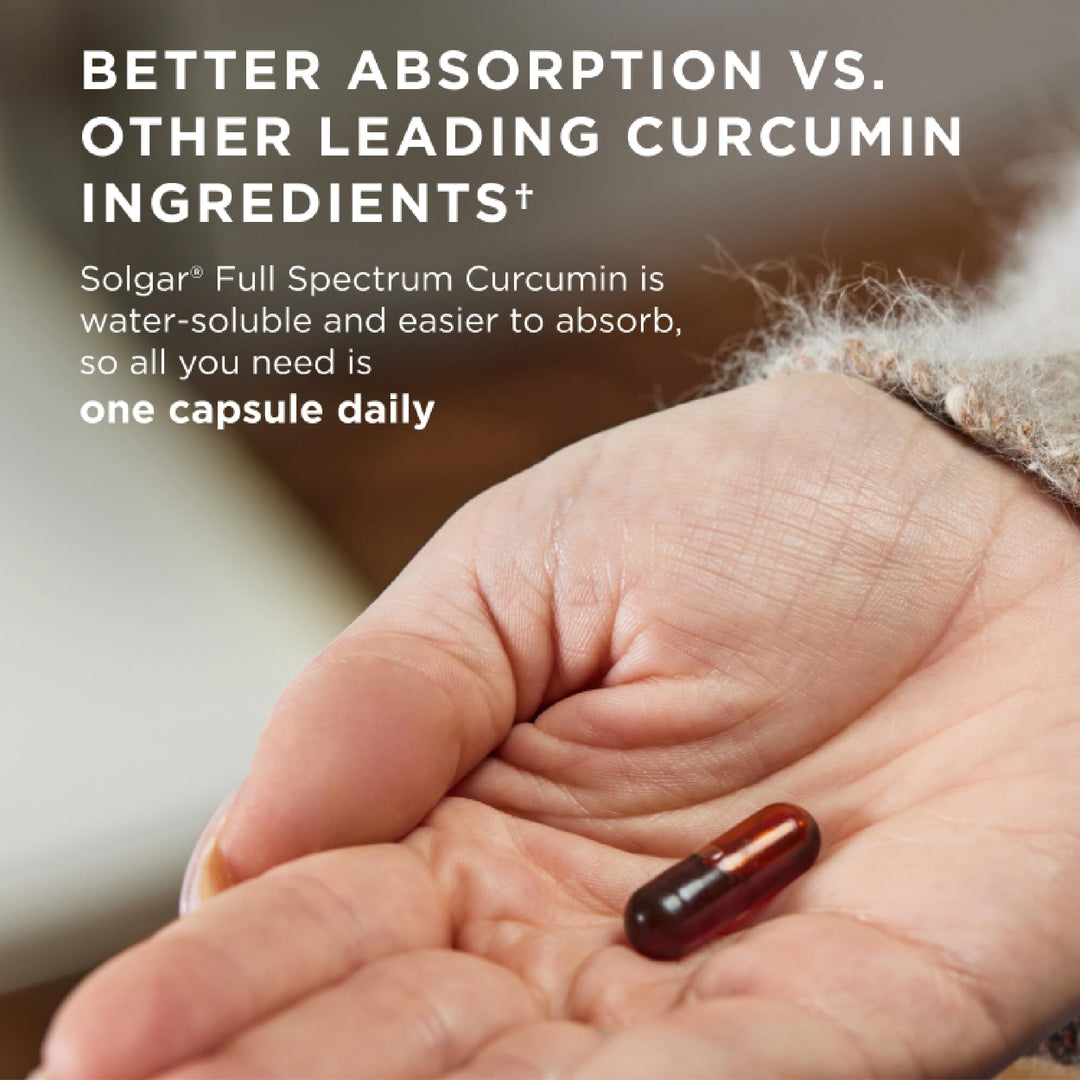 Solgar Full Spectrum Curcumin Liquid Extract Softgels, 90 Count
