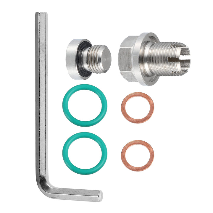 X AUTOHAUX Oil Drain Plug Thread Repair Kit, M14.1-1.25 x 15mm, Silver Tone