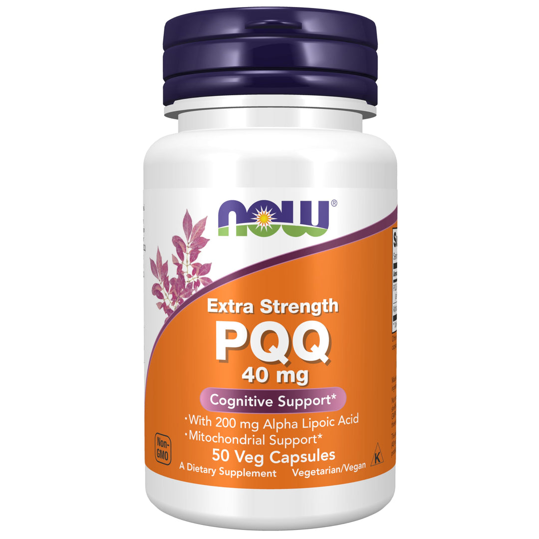 NOW PQQ 40 mg with Alpha Lipoic Acid, Extra Strength, 50 Count