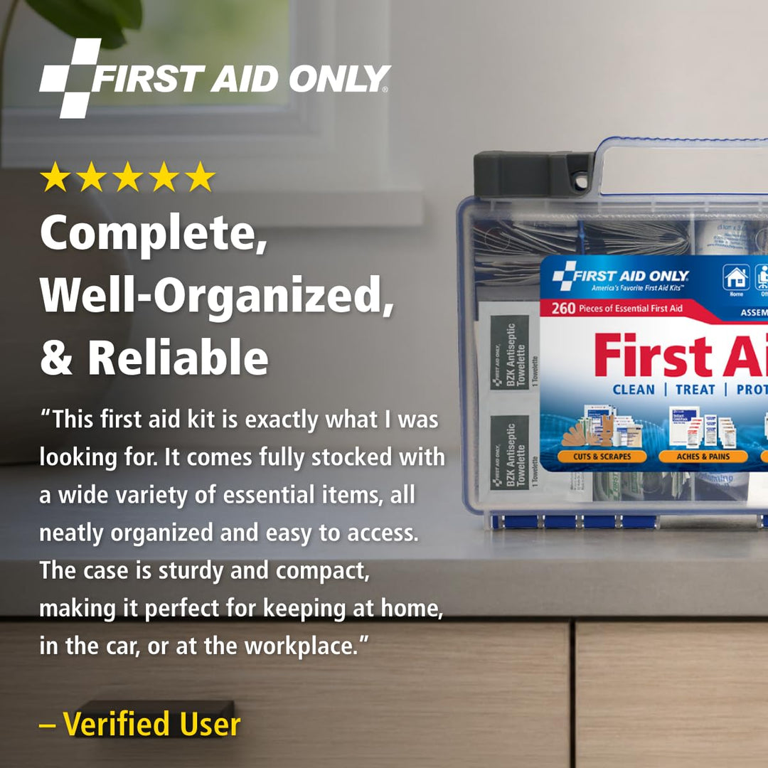 First Aid Only OSHA-Compliant All-Purpose 50-Person First Aid Kit, 260 Count
