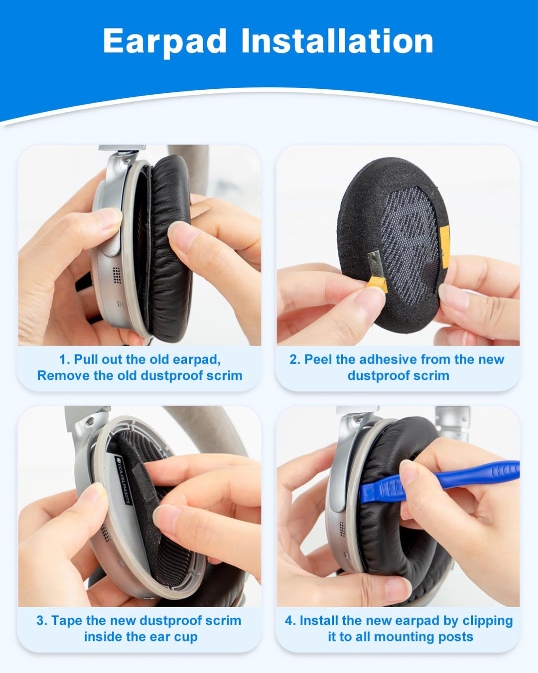 Link Dream Ear Pads for Bose Quiet Comfort 35, Black