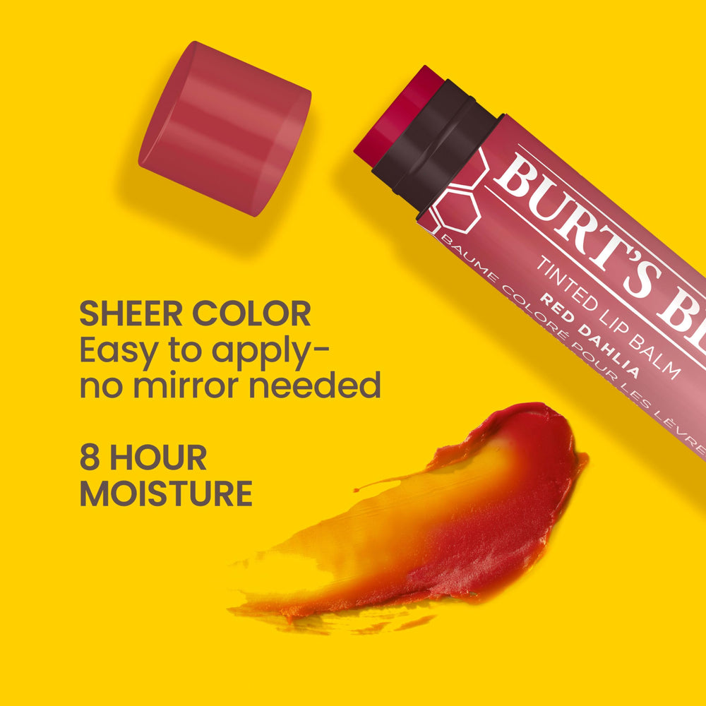 Burts Bees Tinted Lip Balm, Red Dahlia, 0.15 oz