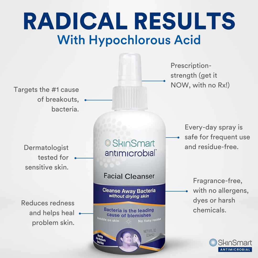 SkinSmart Antimicrobial Facial Cleanser, 8 oz