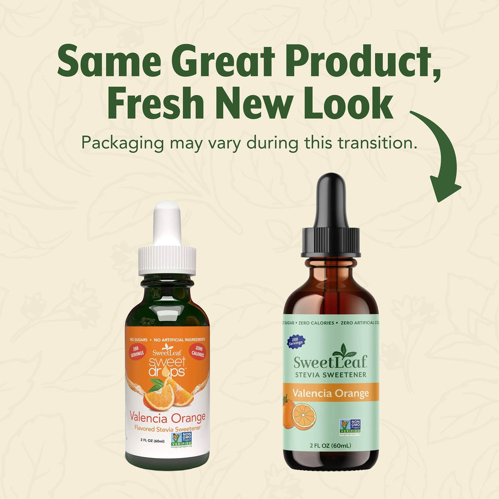 SweetLeaf Stevia Drops Liquid Sweetener, Valencia Orange, 2 fl oz