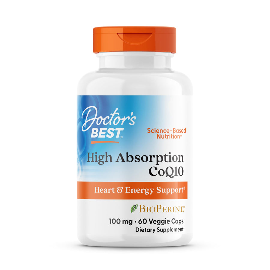 Doctor's Best High Absorption CoQ10 with BioPerine, 100 mg, 60 Count