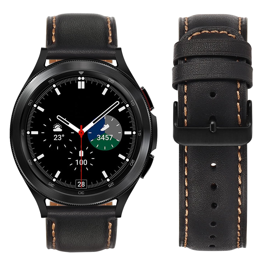 Tasikar Leather Watch Strap, Black