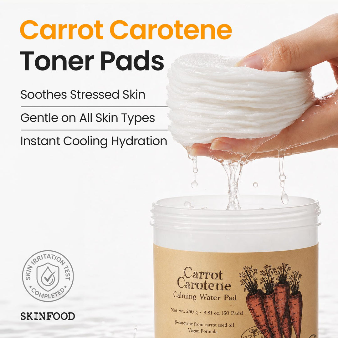 SKIN FOOD since 1957 Carrot Carotene Toner Pads, 60 Count