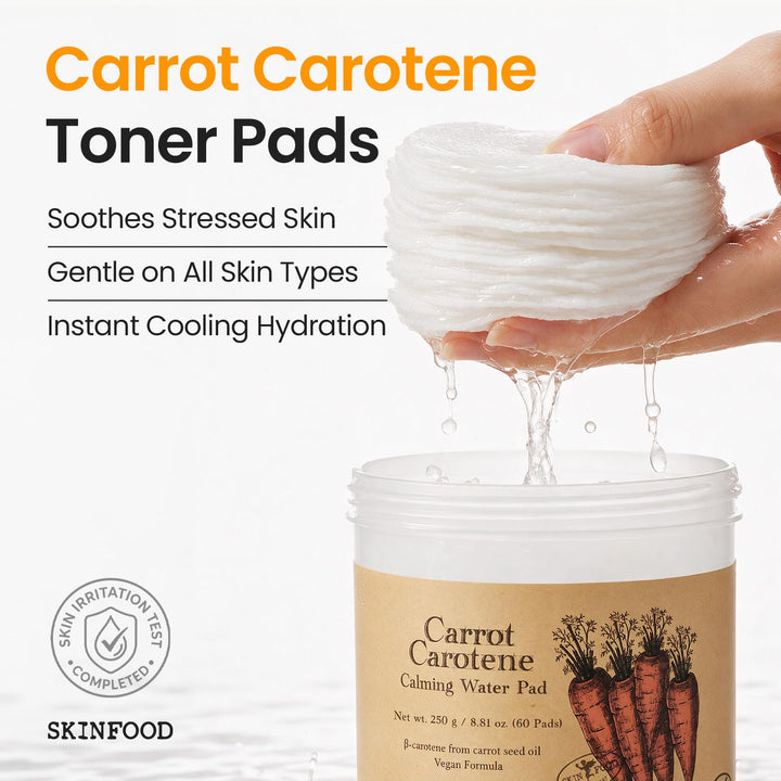 SKIN FOOD since 1957 Carrot Carotene Toner Pads, 60 Count