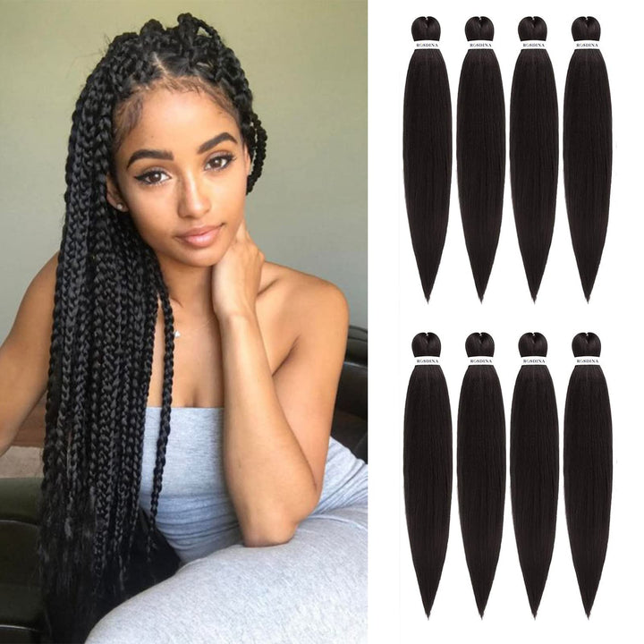 ROSDINA Pre-Stretched Braiding Hair, 2#, 8 Count