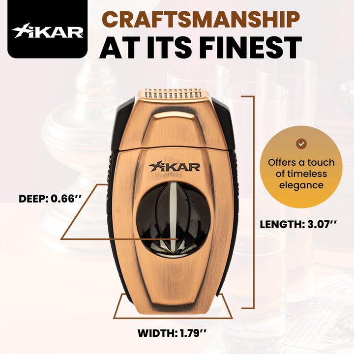 Xikar Flip Dual Cigar Cutter, Bronze