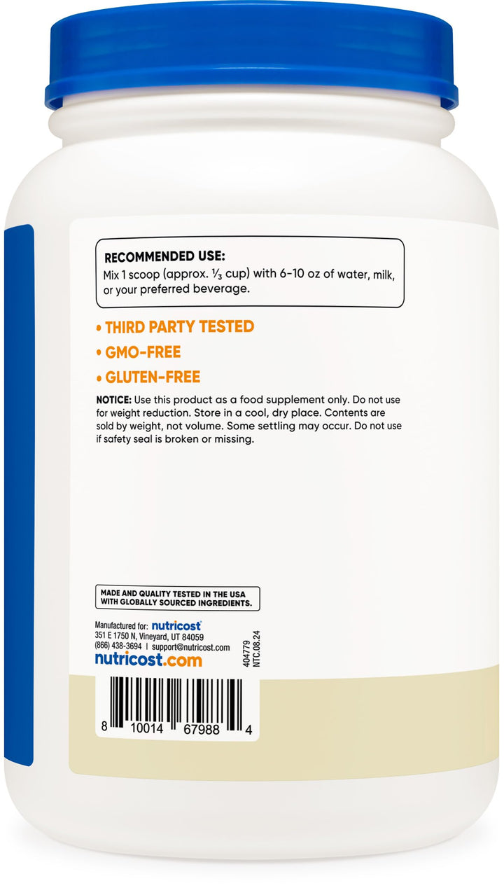 Nutricost Whey Protein Concentrate, Vanilla, 2 lb