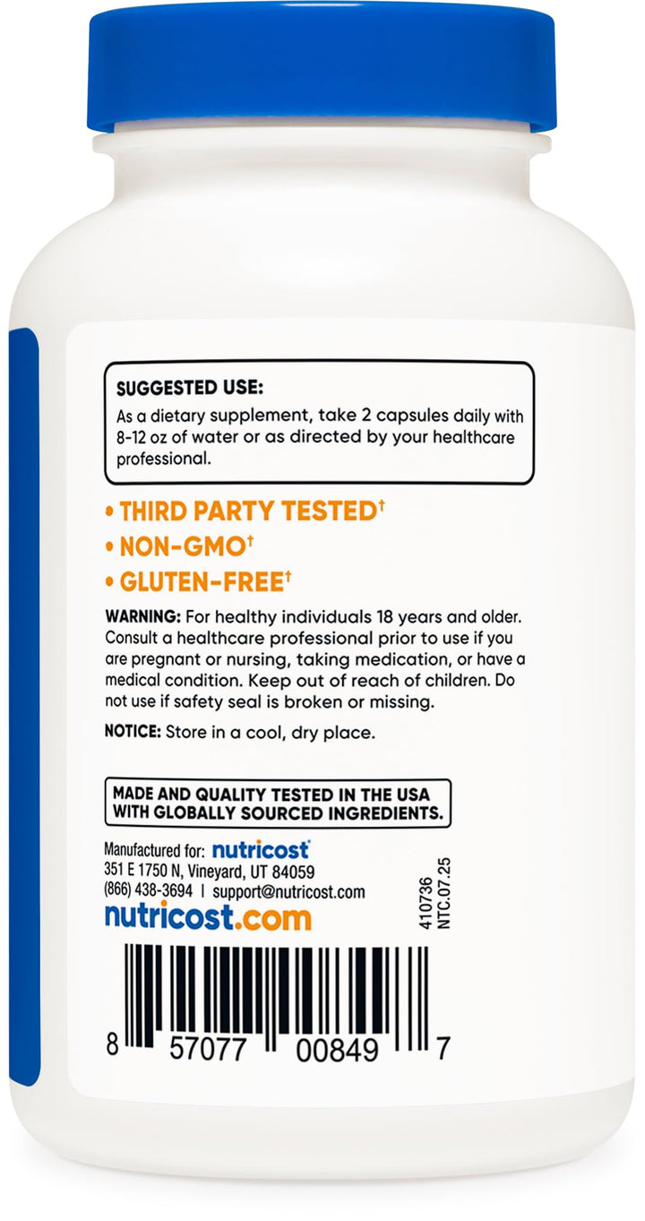 Nutricost L-Citrulline, 500 mg, 120 Count