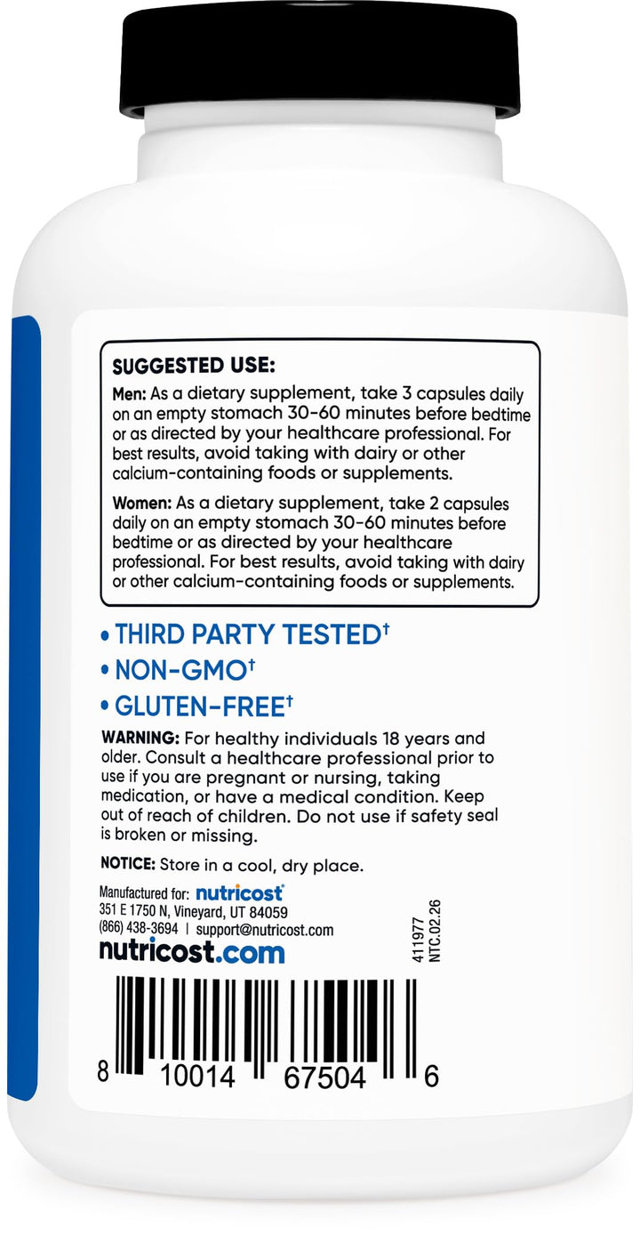 Nutricost ZMA Supplement, 180 Count