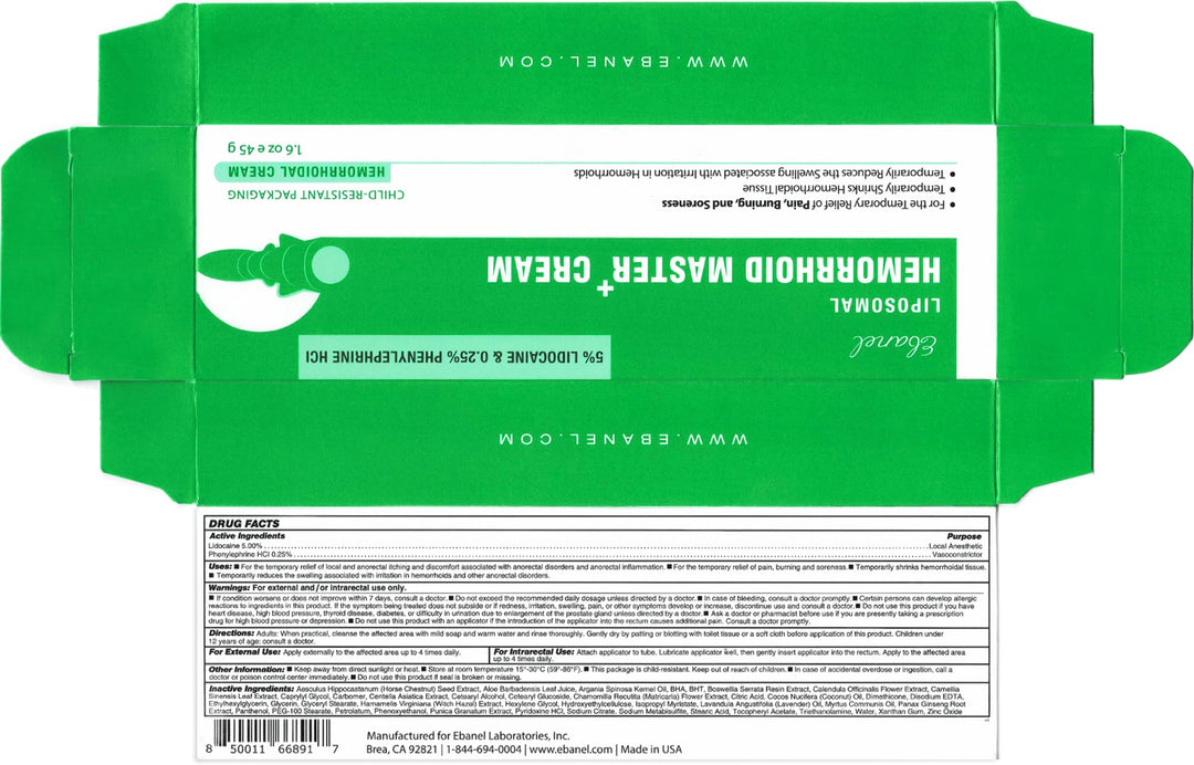 Ebanel Hemorrhoid Treatment Ointment, 1.6 oz