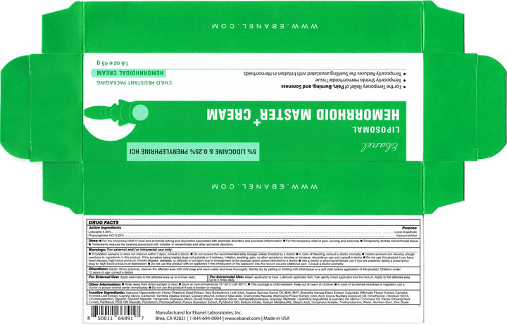 Ebanel Hemorrhoid Treatment Ointment, 1.6 oz