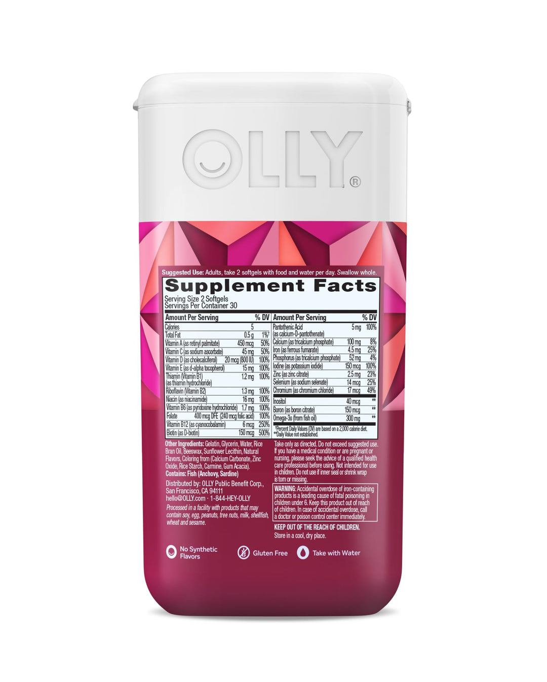 OLLY Ultra Women's Multi Softgels, 60 Count