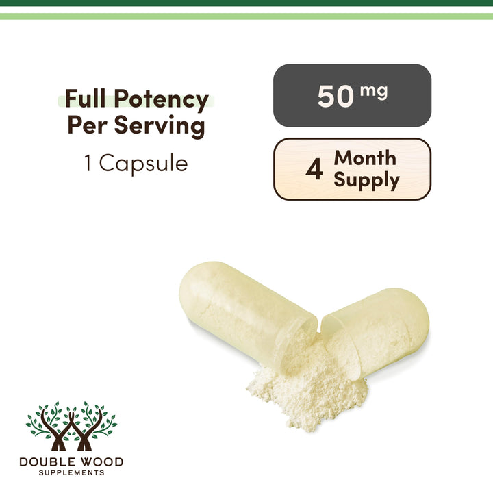 Double Wood Supplements Apigenin, 50 mg, 120 Count