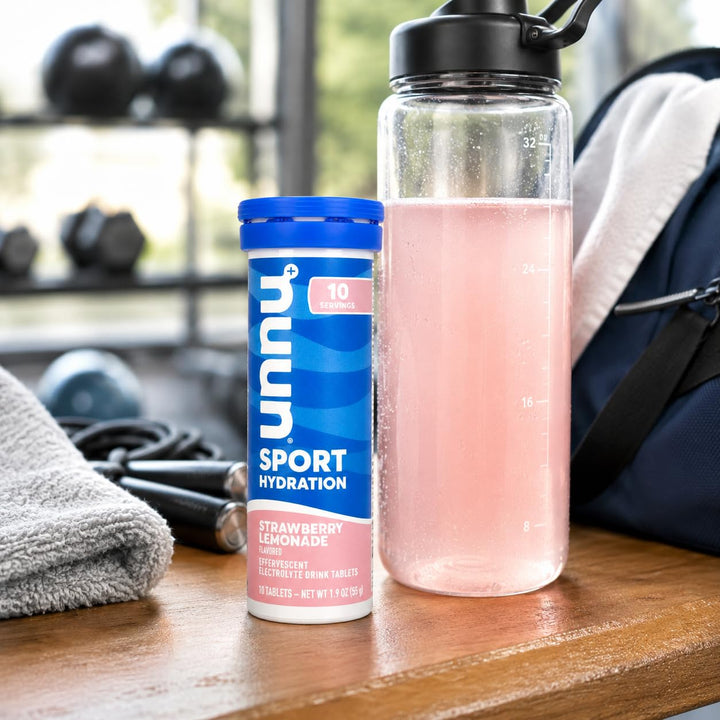 Nuun Sport Hydration Electrolyte Drink Tablets, Strawberry Lemonade, 10 Count