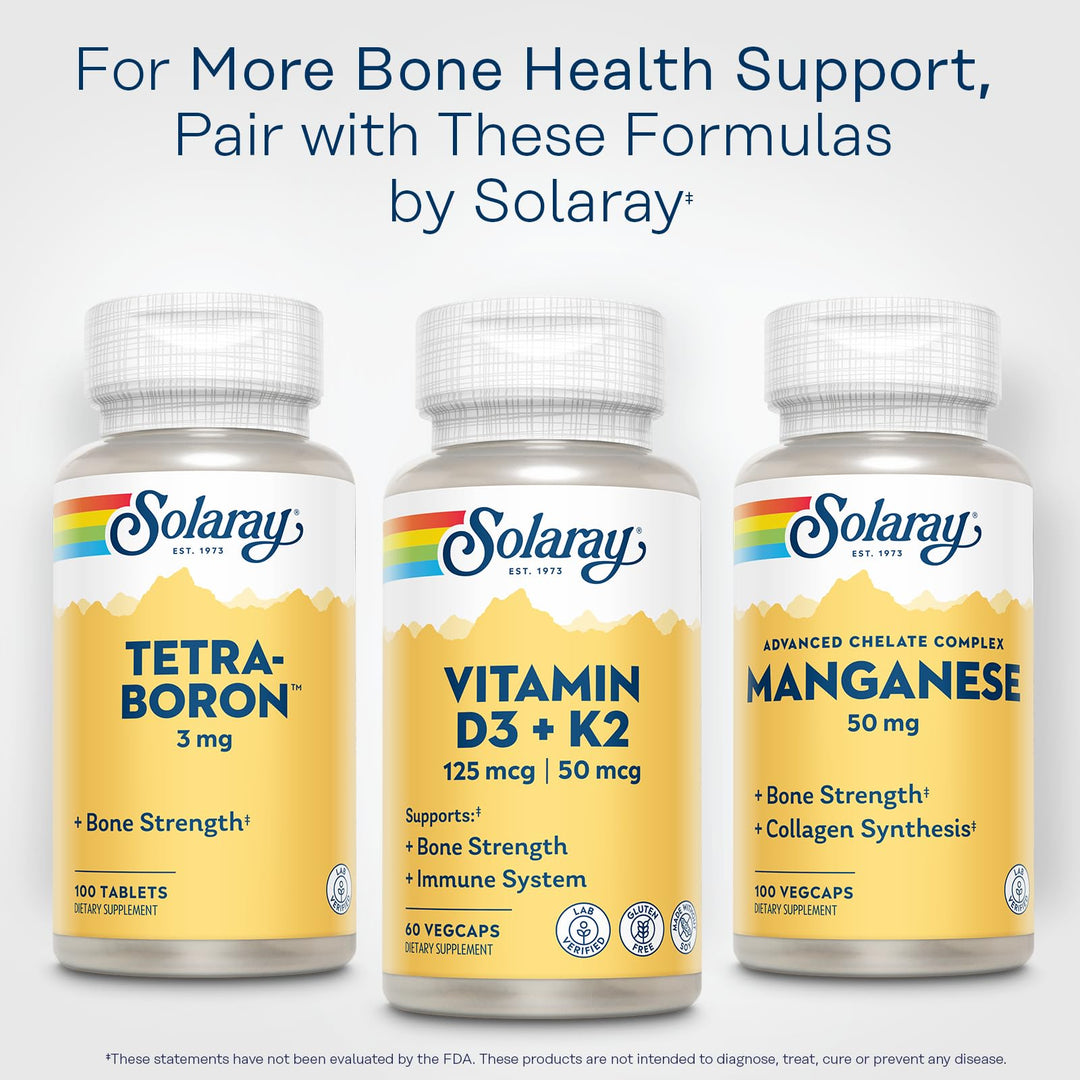 SOLARAY Vitamin D3 K2 Capsules, 60 Count