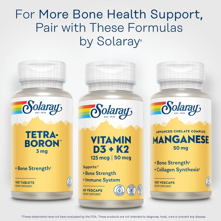 SOLARAY Vitamin D3 K2 Capsules, 60 Count