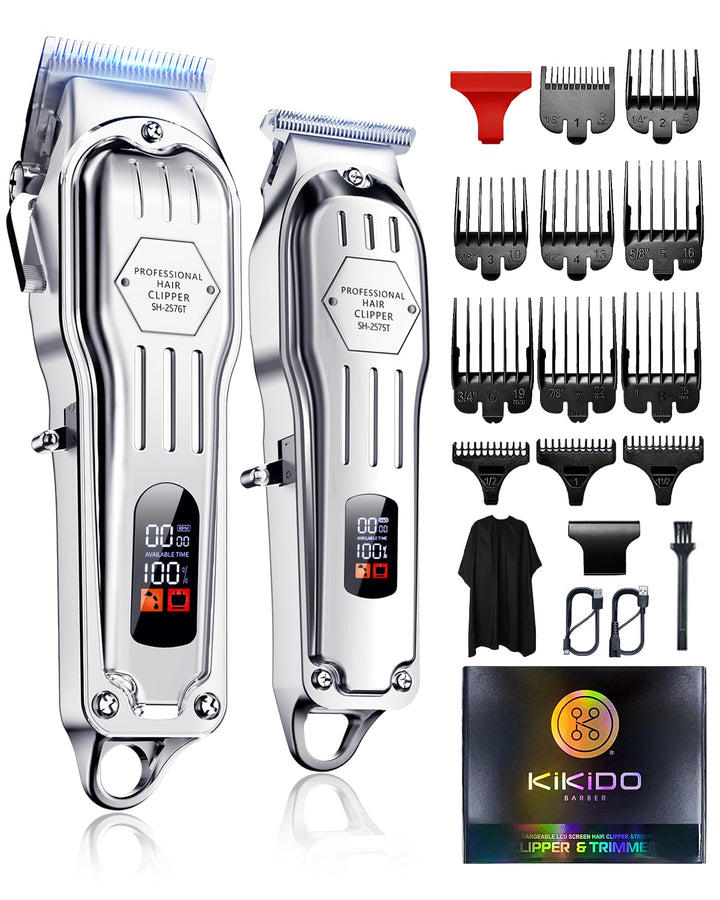 Kikido Hair Clippers, Cordless, Silver