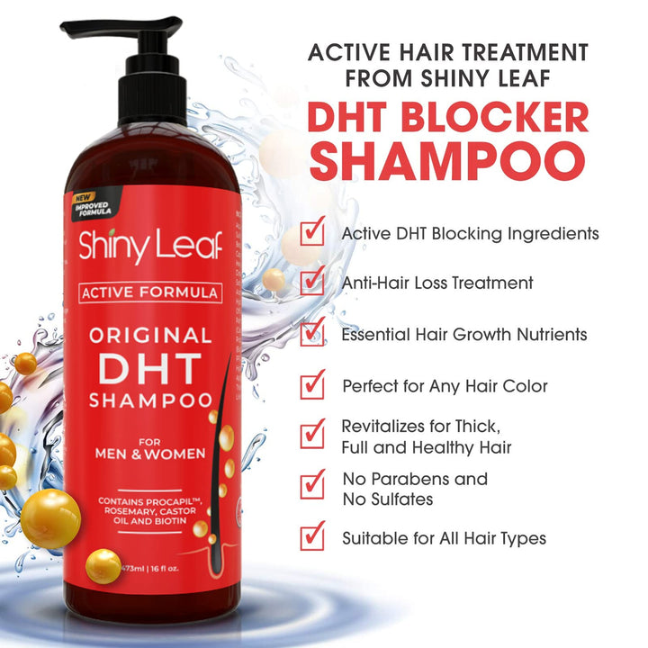 Shiny Leaf DHT Blocking Shampoo, 2 Count