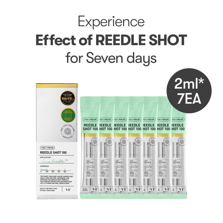 VT COSMETICS Cica Reedle Shot Ampouler, 0.067 fl oz, 7 Count