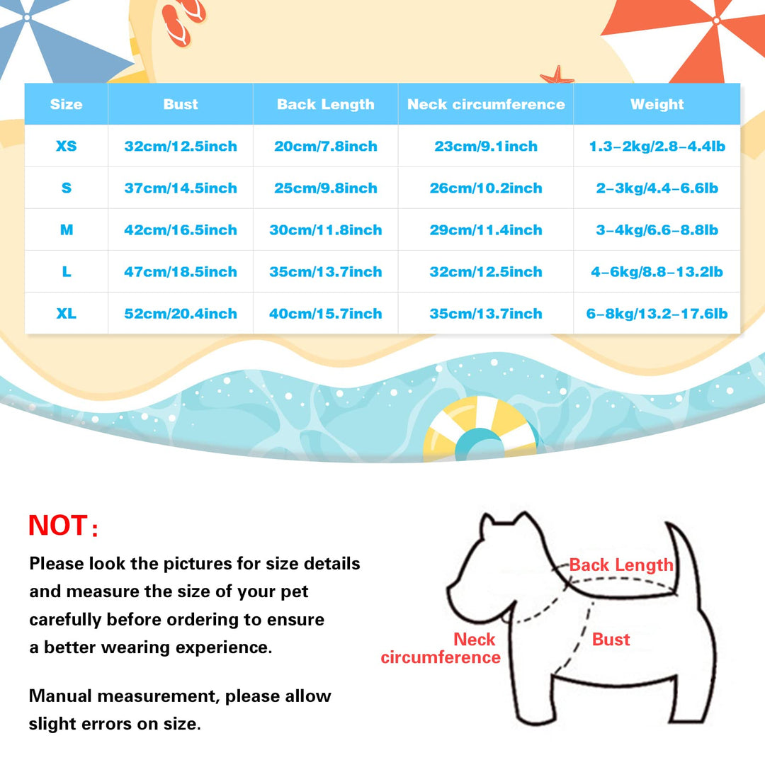 Kunyeah Pet Summer Clothes, Medium, 2 Count