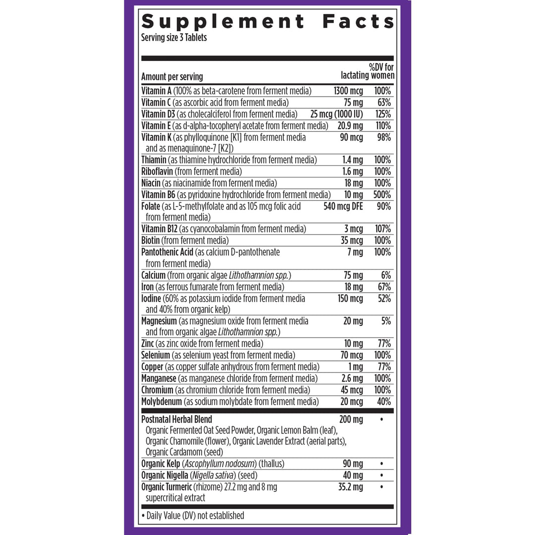 New Chapter Postnatal Vitamins Lactation Supplement, 96 Count