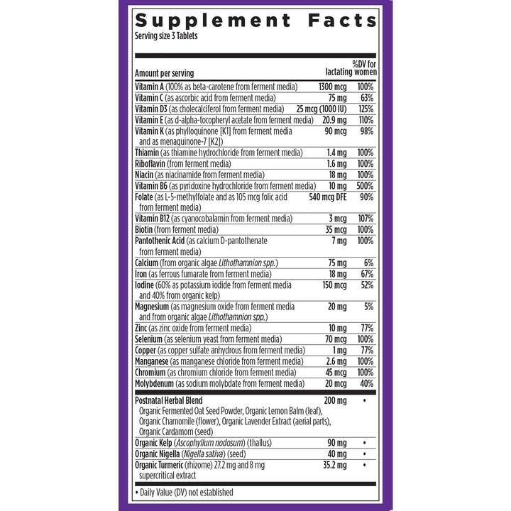 New Chapter Postnatal Vitamins Lactation Supplement, 96 Count