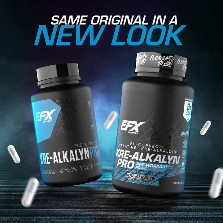 EFX Sports Kre-Alkalyn Pro pH Correct Creatine Monohydrate, 60 Count