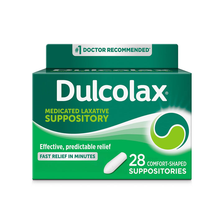 Dulcolax Medicated Laxative Suppositories, 10 mg, 28 Count