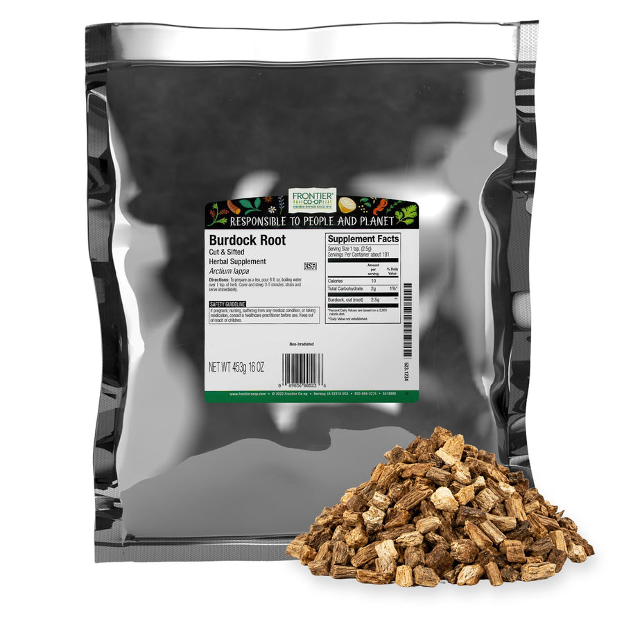 Frontier Co-op Burdock Root, Cut and Sifted, 1 lb