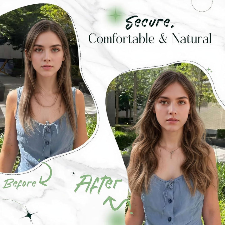 RUNATURE Wire Hair Extensions Straight, Dark Brown, 20 Inch 100g