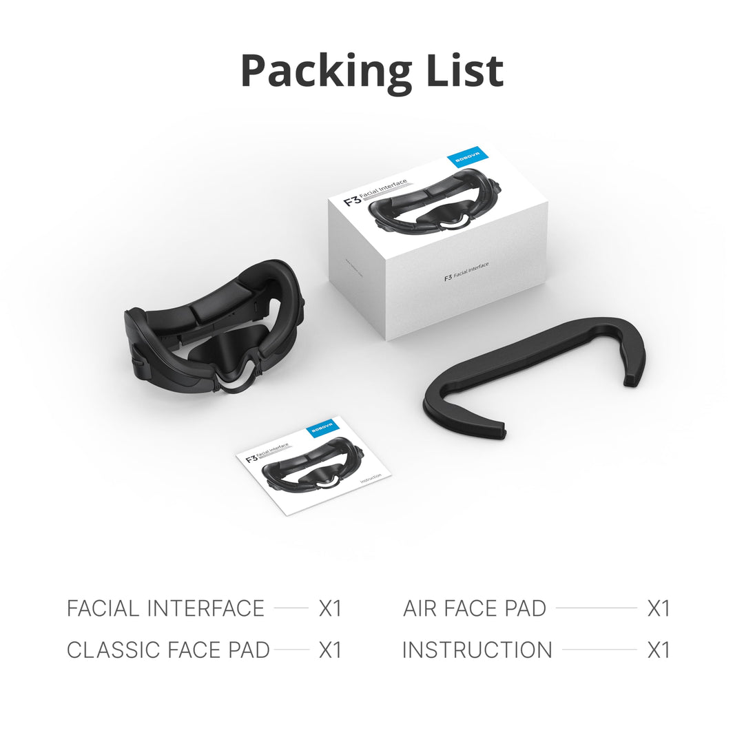 BOBOVR F3 Comfort Face Cover Pad Facial Interface, 1 Count