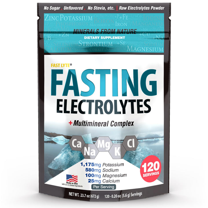 FAST LYTE Fasting Electrolyte Supplement Powder, Unflavored