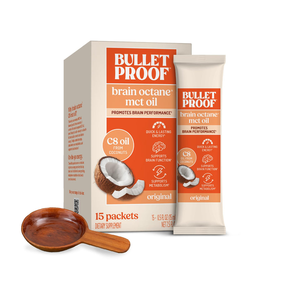 Bulletproof Brain Octane Oil Go Packs, 15 Count